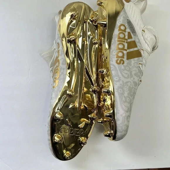 Adidas Adizero Young King football Cleats size 16 in white/gold - Picture 5 of 7